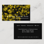 黄色いパーティーは(音楽かDJ)名刺をつけます 名刺 (正面/裏面)