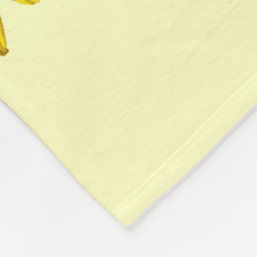 黄色いヒマワリおよび蜂蜜の蜂の夏パターン フリースブランケット (角)