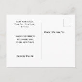 黄色いヒマワリのお知らせを動かしました 案内ポストカード (裏面)