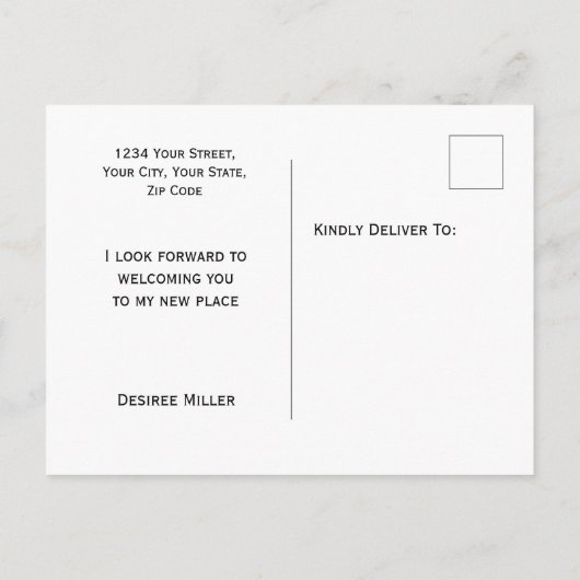 黄色いヒマワリのお知らせを動かしました 案内ポストカード (裏面)