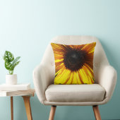 黄色いヒマワリのクローズアップの枕 クッション (椅子)