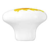 黄色いヒマワリのドアノブ セラミックノブ (側面)