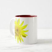 黄色いヒマワリのマグ ツートーンマグカップ (正面左)