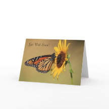 黄色いヒマワリのマダラチョウ