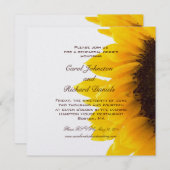 黄色いヒマワリのリハーサルの夕食の招待状 招待状 (正面/裏面)