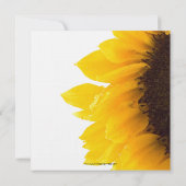 黄色いヒマワリの写真のブライダルシャワーの招待状 招待状 (裏面)