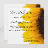黄色いヒマワリの写真のブライダルシャワーの招待状 招待状 (正面/裏面)