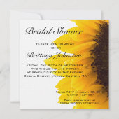 黄色いヒマワリの写真のブライダルシャワーの招待状 招待状 (正面)