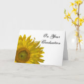 黄色いヒマワリの卒業のお祝い カード (黄色い花)