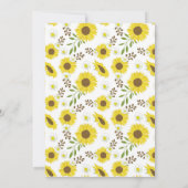 黄色いヒマワリの最初聖餐式の招待状 招待状 (裏面)