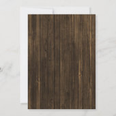 黄色いヒマワリの納屋の木製の写真の保存日付 セーブザデート (裏面)