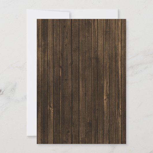 黄色いヒマワリの納屋の木製の写真の保存日付 セーブザデート (裏面)