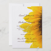 黄色いヒマワリの結婚式招待状 招待状 (正面)