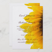 黄色いヒマワリの結婚式招待状 招待状 (正面/裏面)