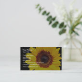 黄色いヒマワリの花 名刺 (スタンド正面)