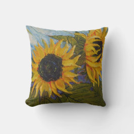 黄色いヒマワリの装飾用クッション クッション