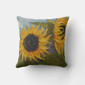 黄色いヒマワリの装飾用クッション クッション (裏面)