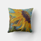黄色いヒマワリの装飾用クッション クッション (裏面)