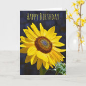 黄色いヒマワリの誕生日 カード (黄色い花)