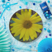 黄色いヒマワリを閉じる ペーパープレート (パーティー)