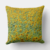 黄色いヒマワリ分野 クッション (裏面)