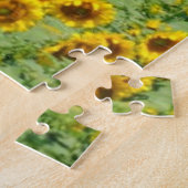 黄色いヒマワリ分野 ジグソーパズル (側面)