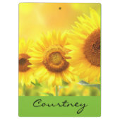 黄色いヒマワリ クリップボード (裏面)