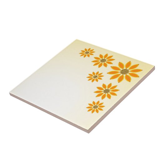 黄色いヒマワリ タイル (側面)