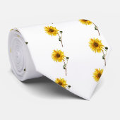 黄色いヒマワリ ネクタイ (ロール)