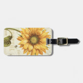黄色いヒマワリ ラゲッジタグ (正面横)