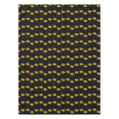 黄色いヒマワリ（黒） テーブルクロス (正面)