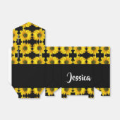 黄色いヒマワリ（黒） フェイバーボックス (折り畳みなし)