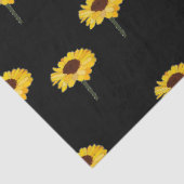 黄色いヒマワリ（黒） 薄葉紙 (詳細)