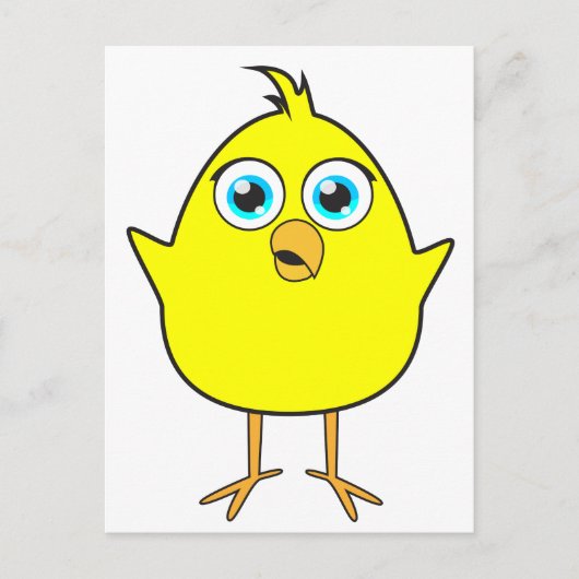黄色いヒヨコ ポストカード (正面)