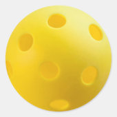 黄色いピックボール、0-0-2を提供、白 ラウンドシール (正面)