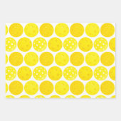 黄色いピックボール、0-0-2を提供、白 ラッピングペーパーシート (正面2)