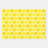黄色いピックボール、0-0-2を提供、白 ラッピングペーパーシート (正面)