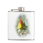 黄色いピンクのバラ フラスク (正面)