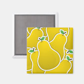 黄色いファンキー梨 マグネット (正面/裏面)