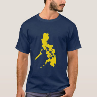 黄色いフィリピンの地図 Tシャツ