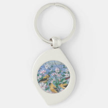 黄色いフィンチの花咲く