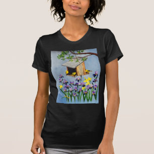 黄色いフィンチのLadieのTシャツ Tシャツ