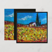 黄色いフィールド 招待状 (正面/裏面)