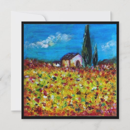 黄色いフィールド 招待状 (正面)