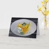 黄色いフエシア芽 カード (黄色い花)