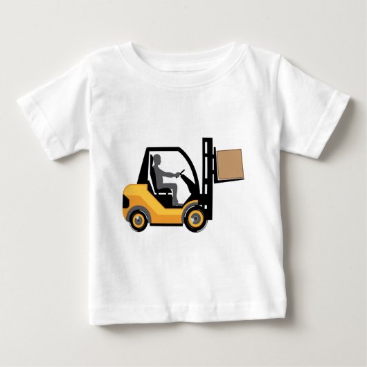 黄色いフォークリフト ベビーTシャツ (正面)