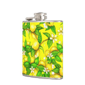 黄色いフラスコのレモンプリント フラスク (左)
