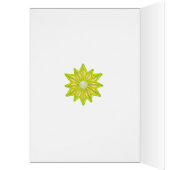 黄色いフレアを持つ結婚式招待状 (内側 (左))