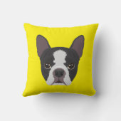 黄色いフレンチ・ブルドッグ クッション (裏面)