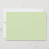 黄色いフローラの蝶の植物 招待状 (裏面)